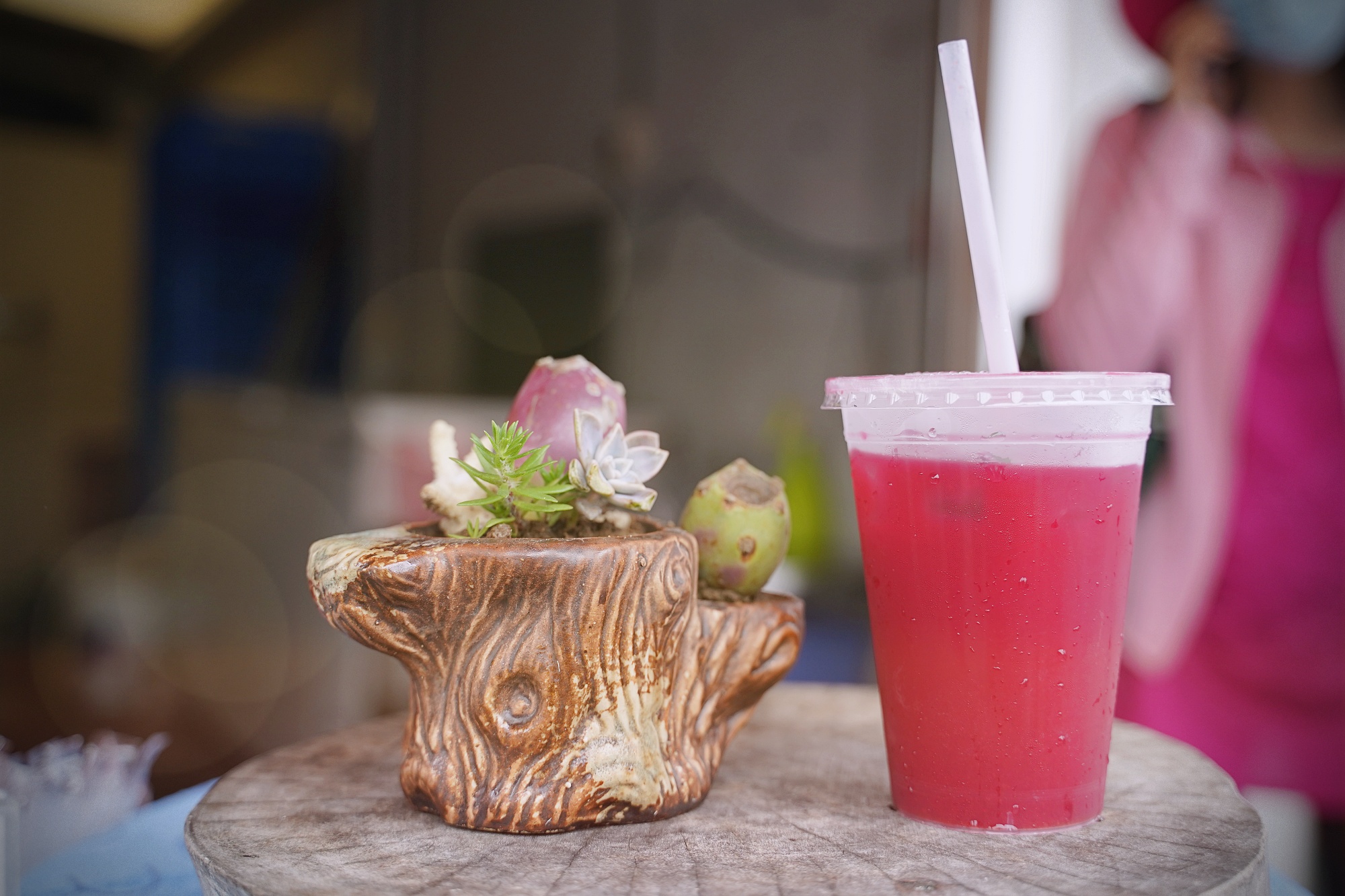 澎湖美食｜二崁聚落二崁一號陳家仙人掌果汁｜冰花果汁季節限定香純好喝又消暑