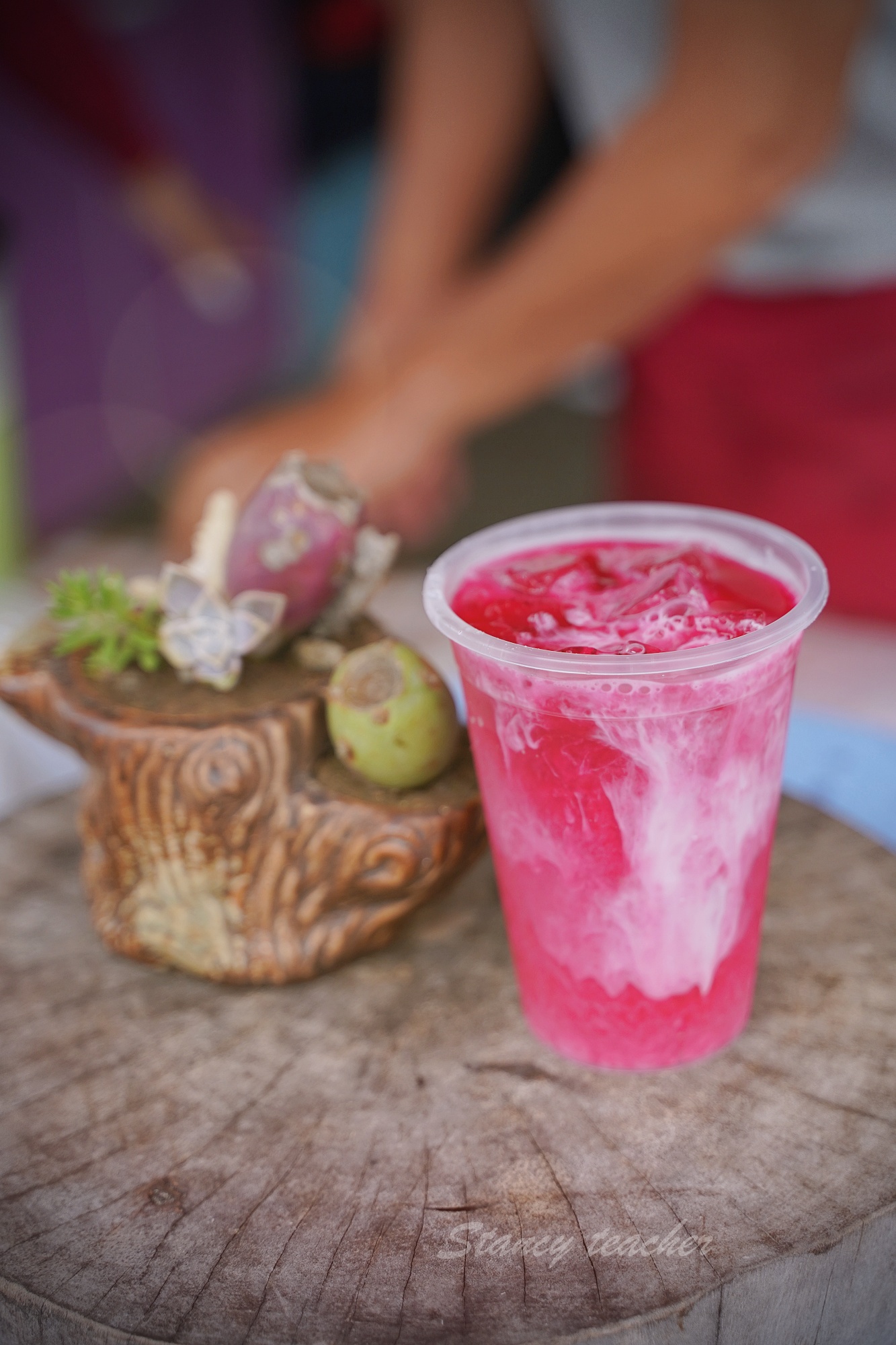 澎湖美食｜二崁聚落二崁一號陳家仙人掌果汁｜冰花果汁季節限定香純好喝又消暑