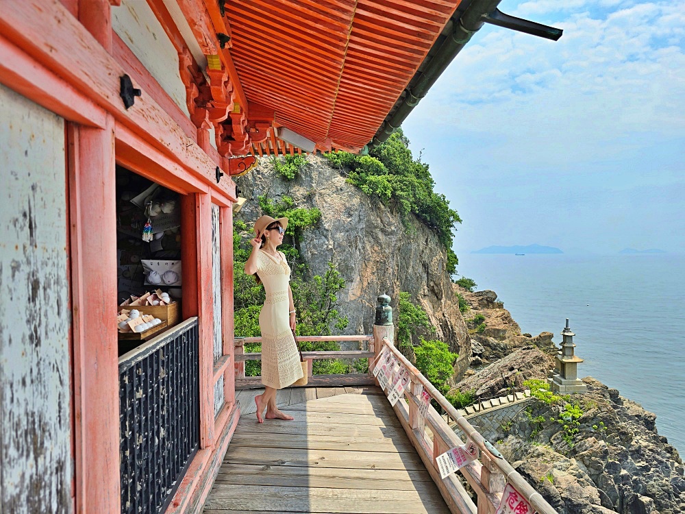 【廣島旅遊】「阿伏兔觀音」佇立懸崖海角上千年絕景寺廟驚見乳房御守太新奇此生必去