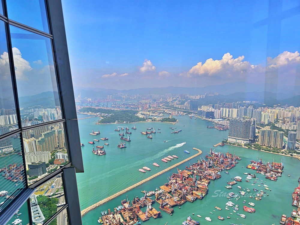 香港最高觀景台「香港Sky100」一覽維多利亞港百萬夜景Café 100雲朵下午茶太夢幻