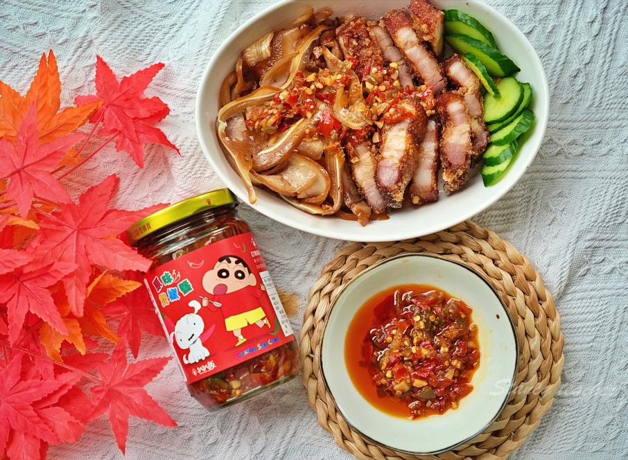 扒扒飯最容易下飯的“辣椒醬”聯名蠟筆小新超萌Q涮嘴雙椒醬必吃