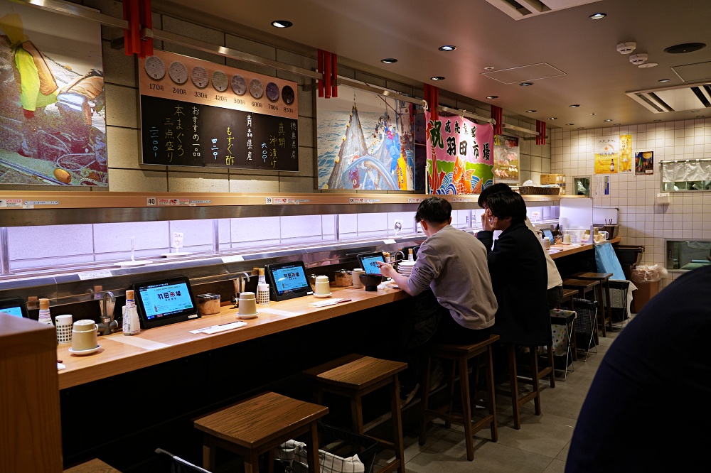 東京車站外帶美食「羽田市場迴轉壽司」魚市場新鮮直送海鮮現做握壽司餐盒外帶超划算