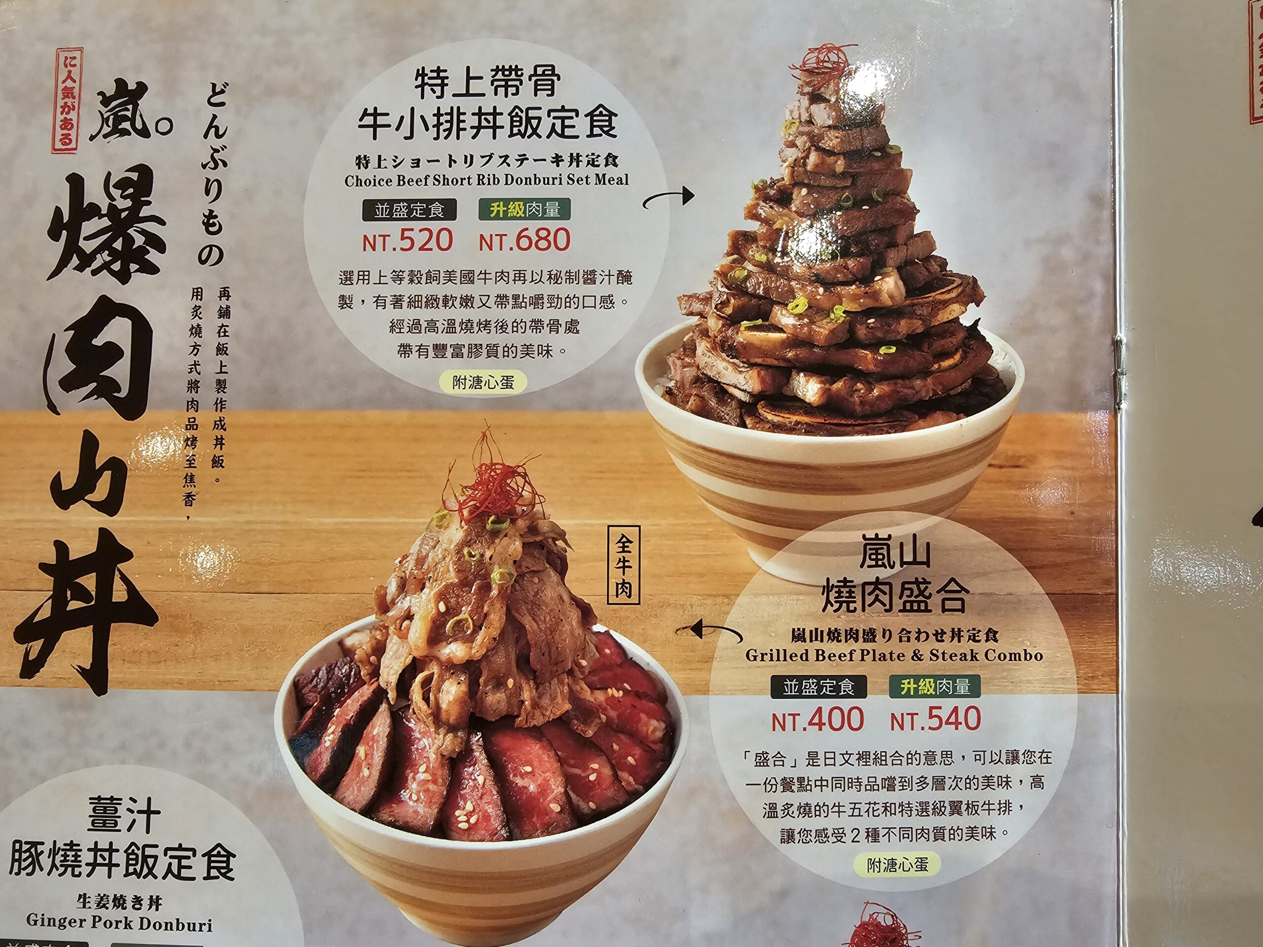 台中美食「嵐山炸牛排丼飯專賣店」炸牛排定食套餐草莓季繽紛甜點超幸福