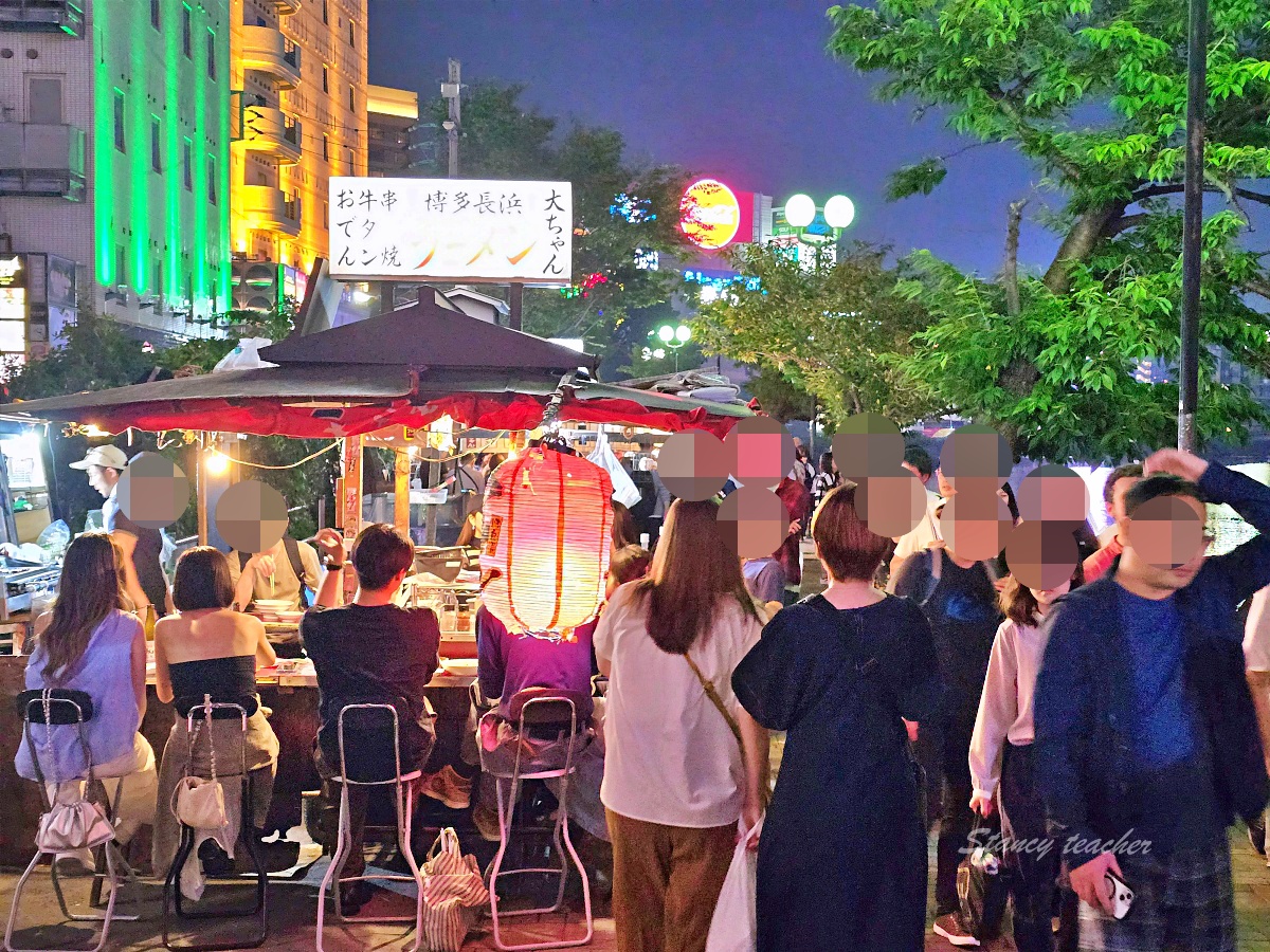 福岡中洲屋台推薦 Tacchan 宵夜記｜屋台必吃串燒、明太子享受道地夜晚氛圍 @Stancy Teacher 美味異想世界
