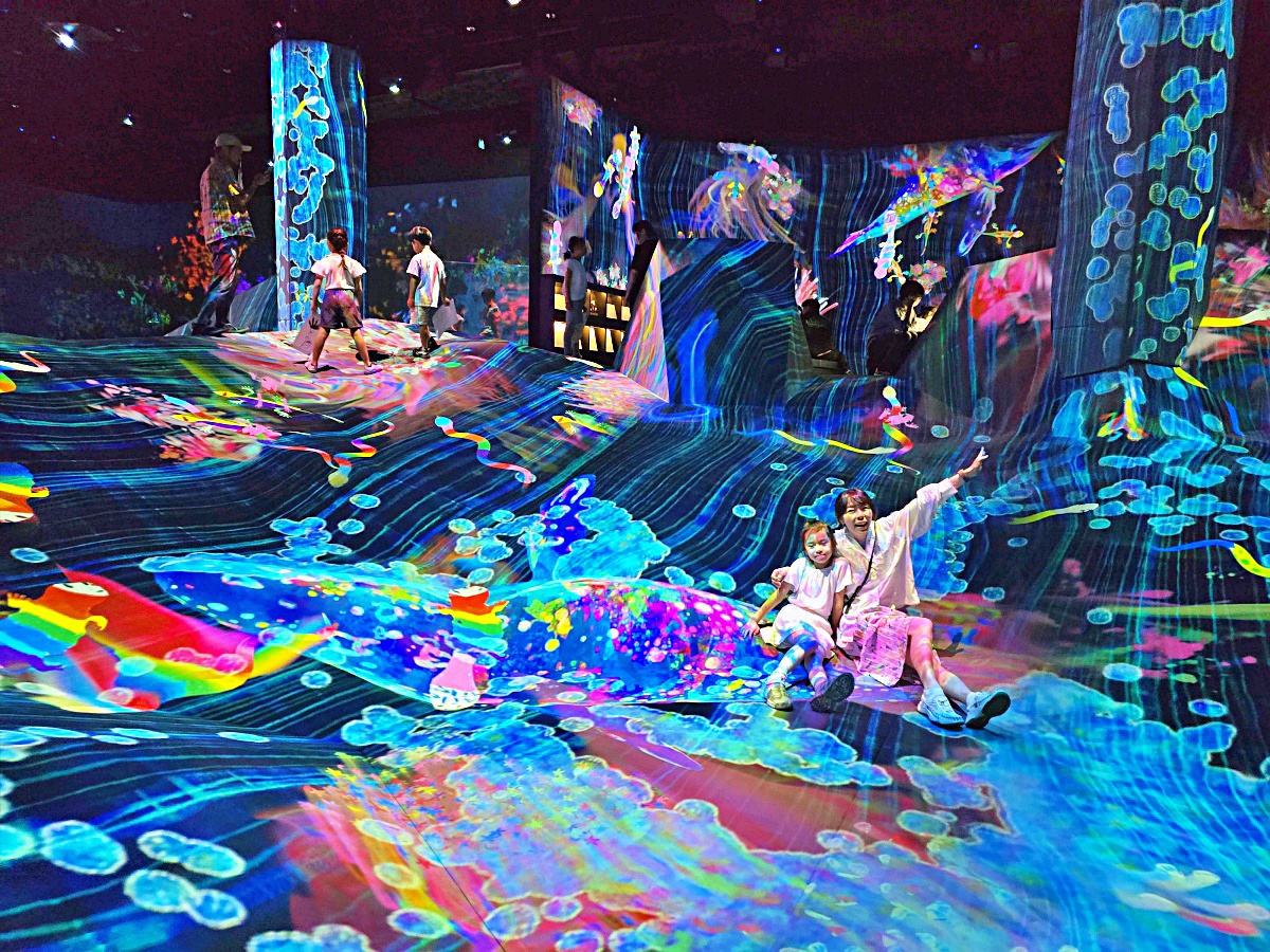 沖繩 teamLab Future Park 光影互動親子雨天景點照片