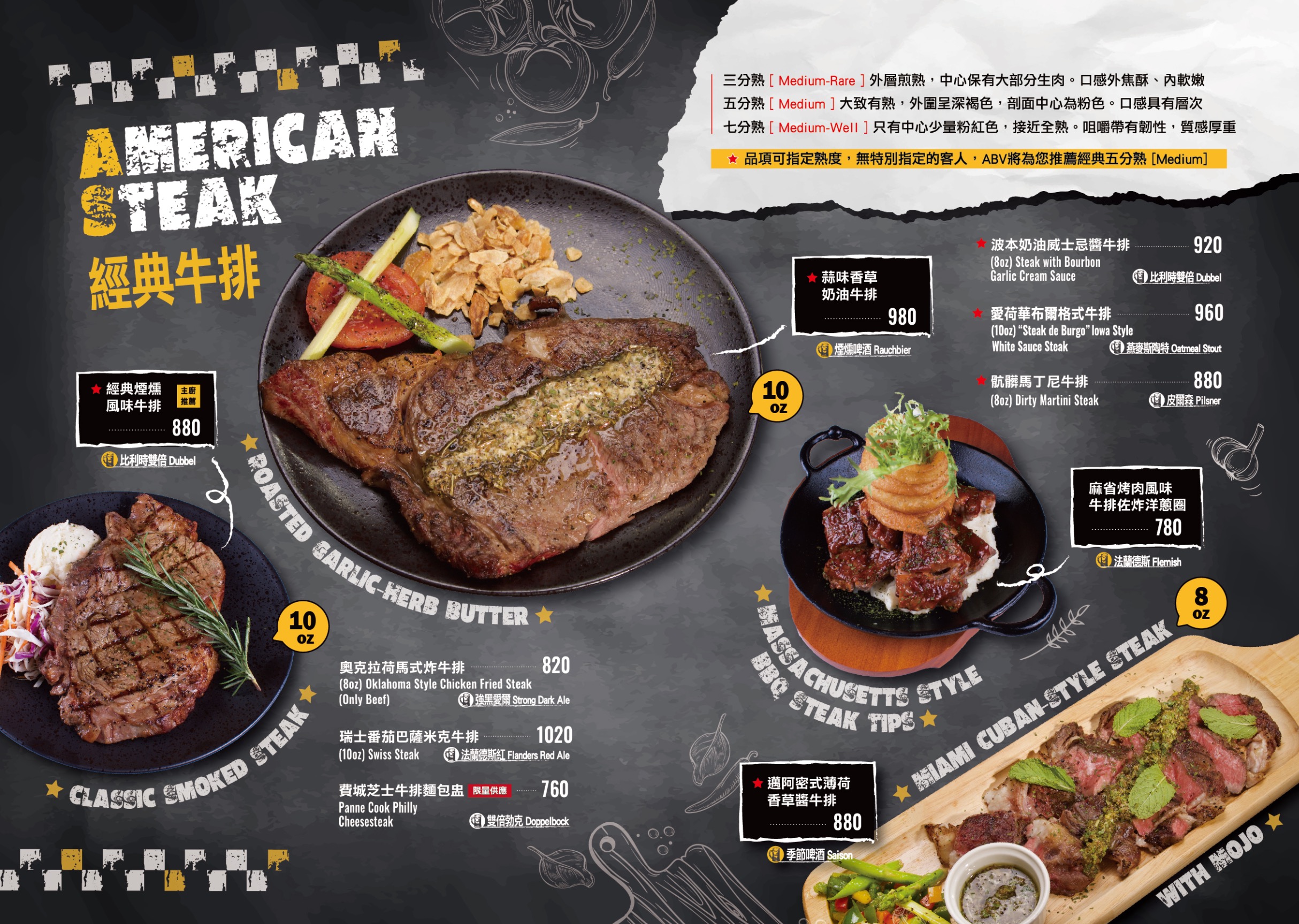 台北東區牛排推薦｜ABV 美式餐酒館敦化店必吃煙燻牛排搭配精釀啤酒！氣氛超嗨的肉食派對餐廳