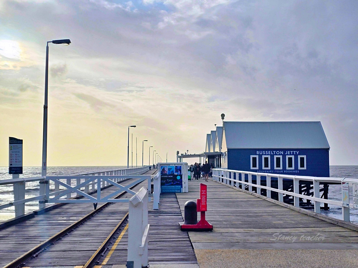 西澳必去景點｜Busselton Jetty 巴瑟爾頓棧橋攻略：南半球最長木棧橋、小火車鐵道、紀念品店一次看