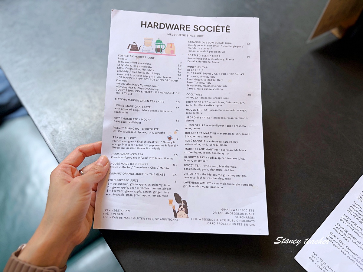 墨爾本必吃早午餐推薦｜Hardware Société 在地人激推！絕美法澳料理與隱藏版兒童咖啡 Babychino
