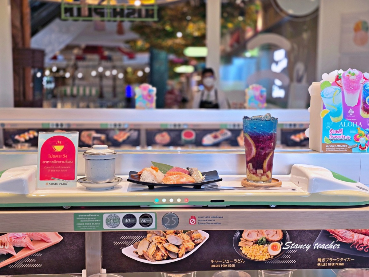 SUSHI PLUS Terminal 21 Rama 3|曼谷河畔百貨迴轉壽司推薦,台灣爭鮮系升級版小新幹線送餐超有趣 SUSHI PLUS Terminal 21 Rama 3|曼谷河畔百貨迴轉壽司推薦,台灣爭鮮系升級版小新幹線送餐超有趣