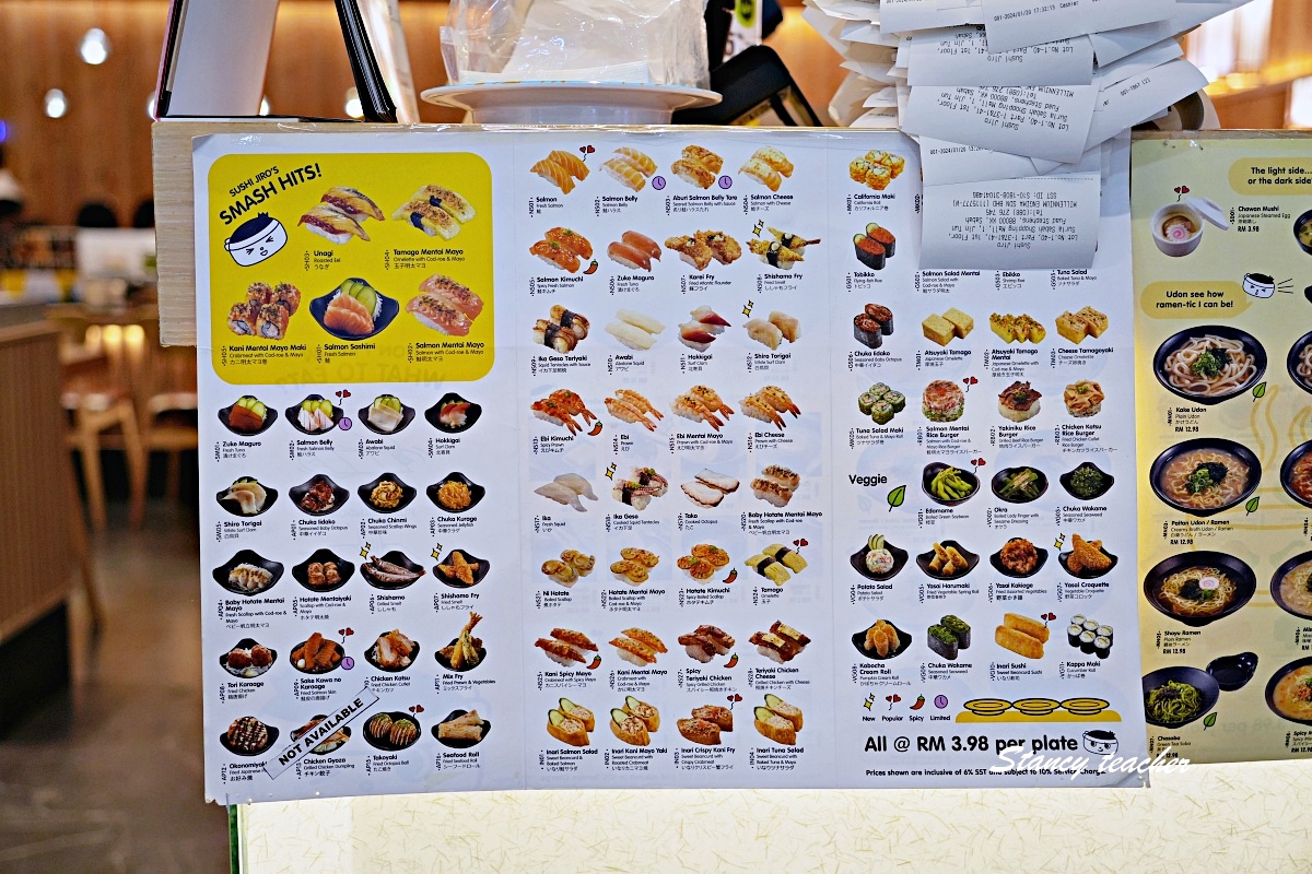【沙巴曙光商場美食】Sushi Jiro Suria Sabah 平價日式迴轉壽司，一盤 RM3.98 起逛街順路吃