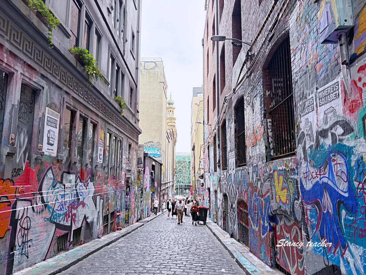 墨爾本塗鴉街 Hosier Lane｜周杰倫也來過的街頭藝術景點，市區免費拍照打卡推薦